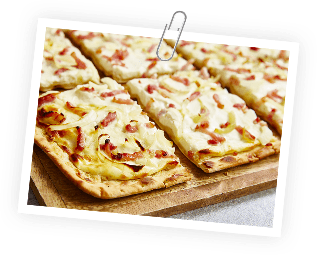 Le secret de la pâte à Flammekueche, fine et croustillante Stoeffler