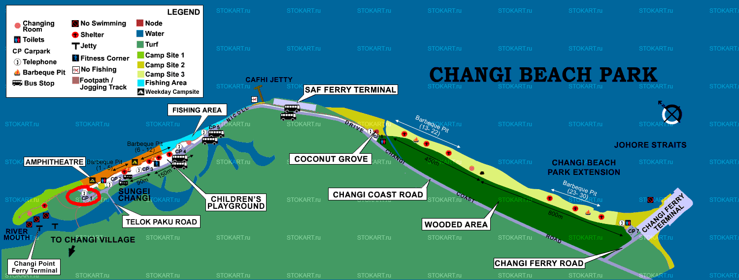 Changi Beach Park Map Схема Changi Beach Park
