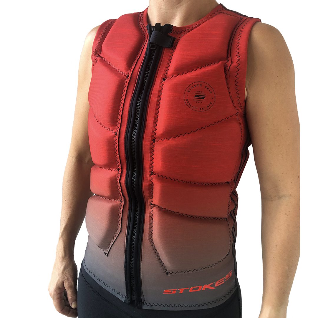Red Steel Impact Vest Unisex Water Ski Vest High Quality