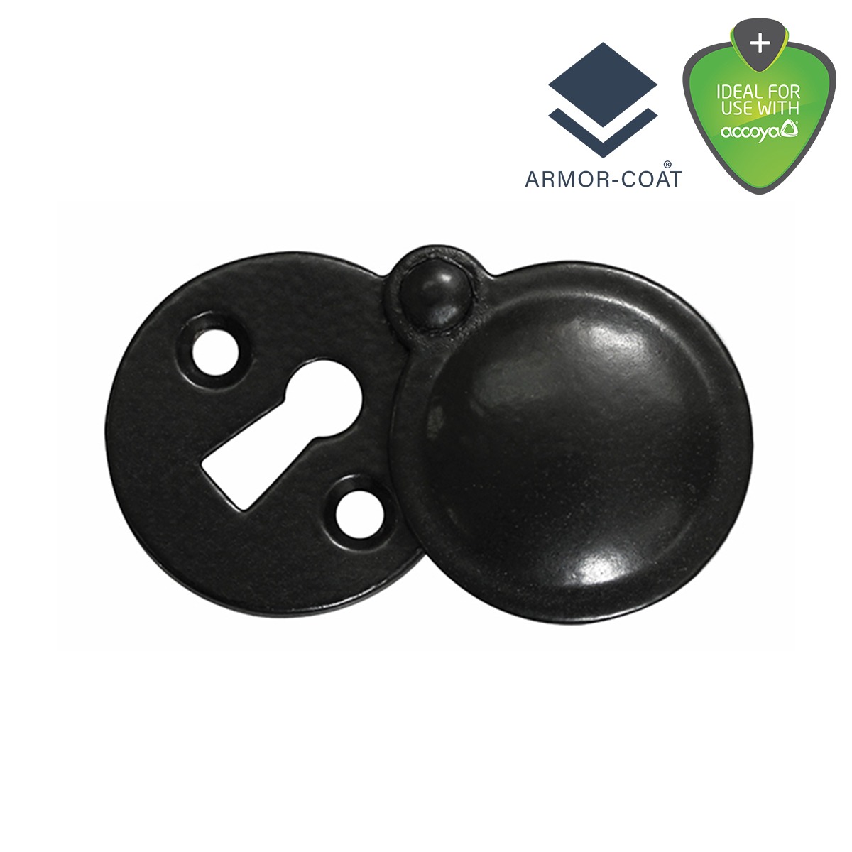 Round Covered Escutcheon - Black | Stonebridge