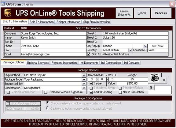 UPS Service Codes for Freight Shipments