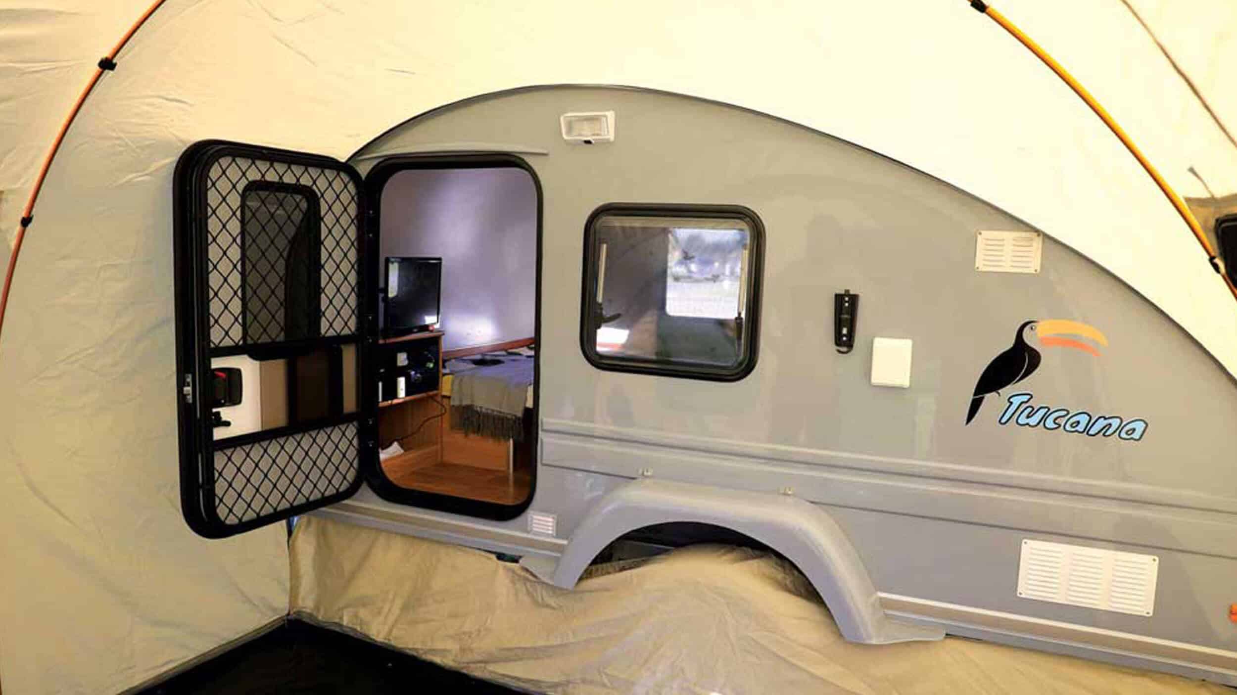 Tucana Teardrop Camper Ultralight Weight Trailer Large Tent Brisbane