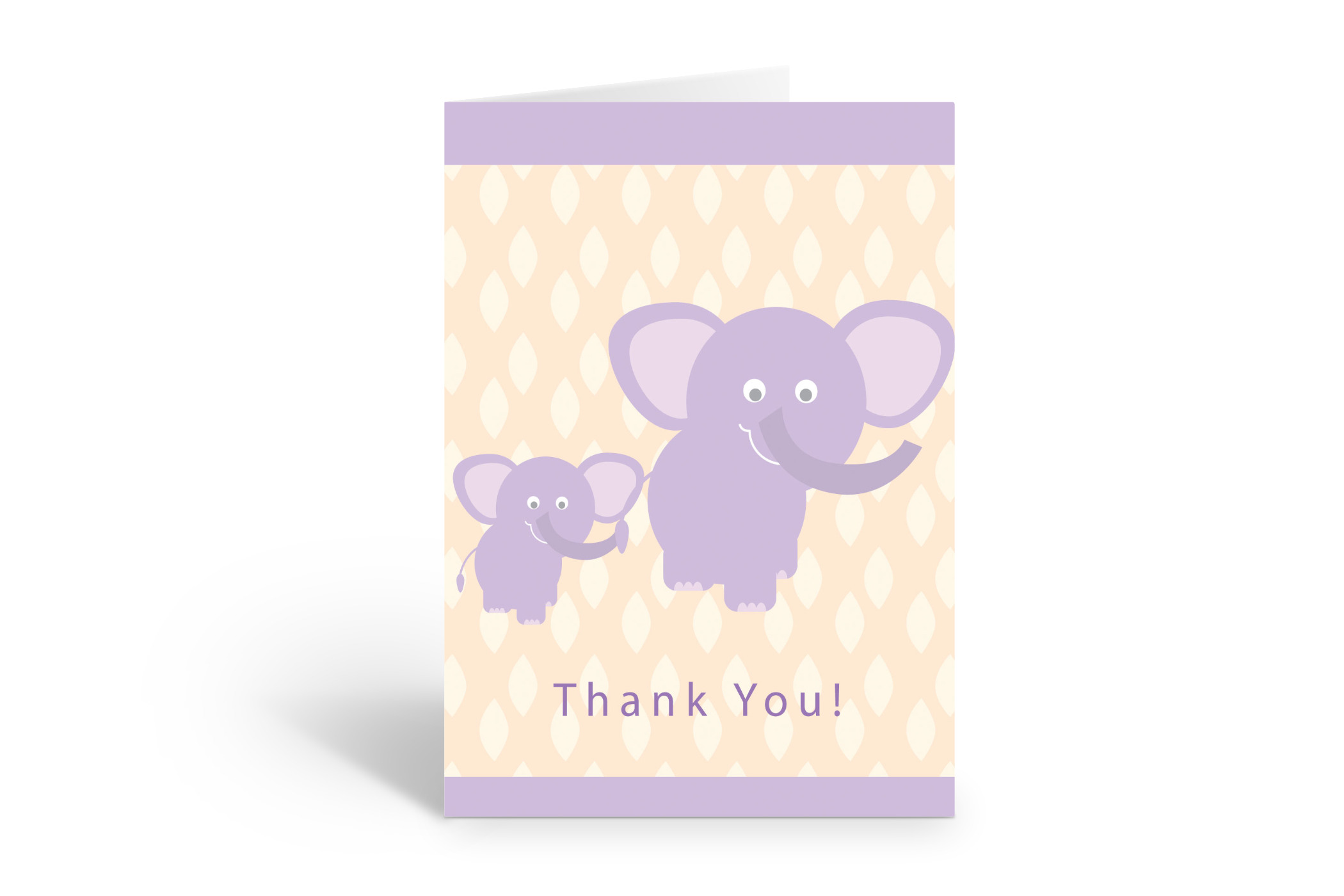 Stonehouse Collection Cute Elephants Baby Thank You Note Card