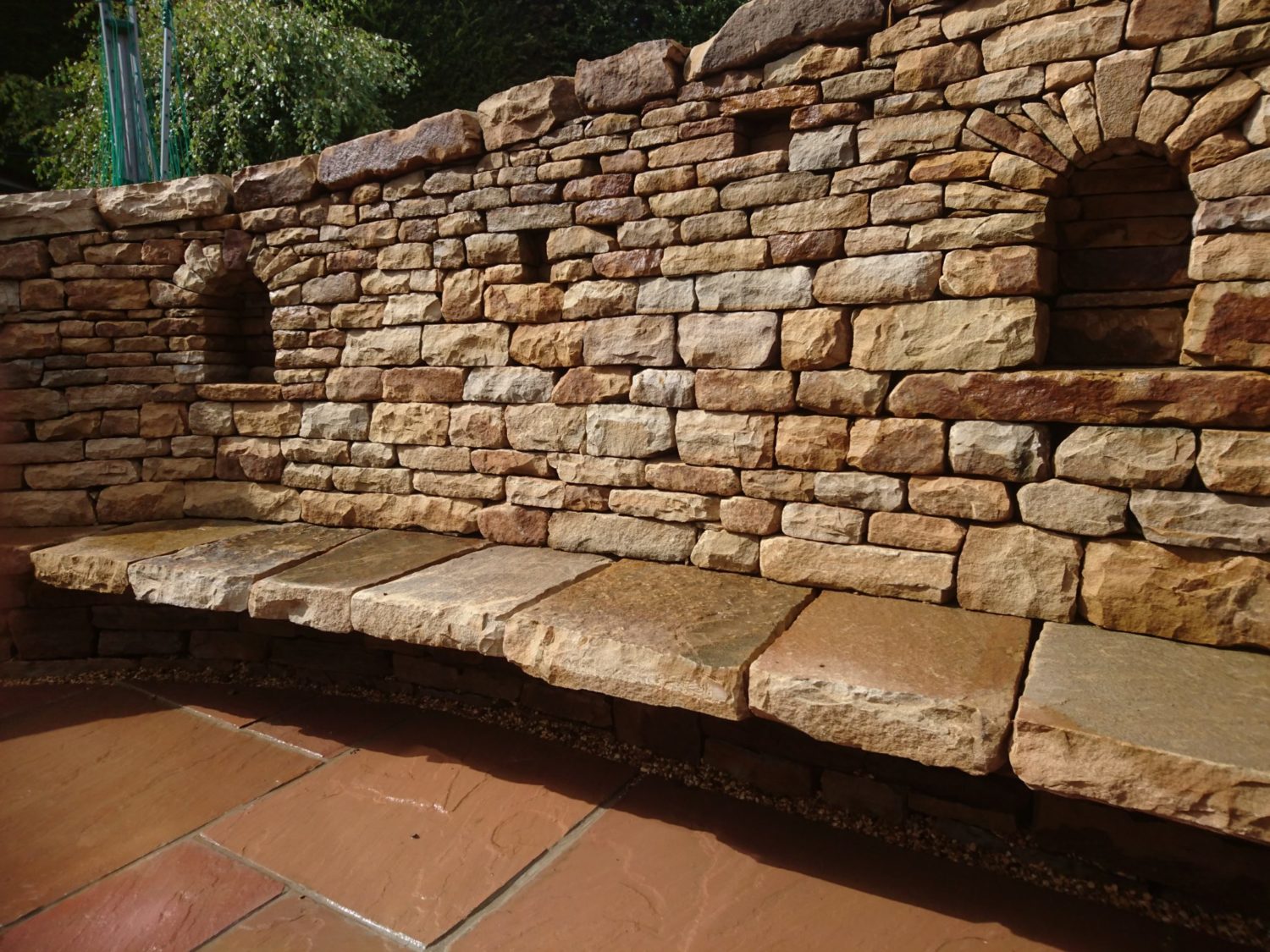 Stone Inspired Edinburgh fancy bench and curved wall Stone Inspired