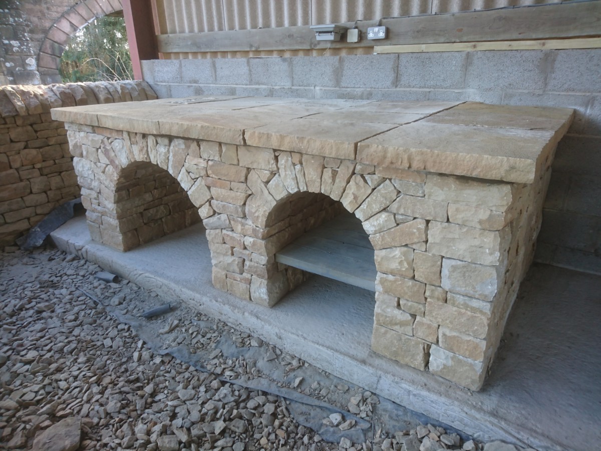 Stone Inspired Dry stone pizza oven base Stone Inspired