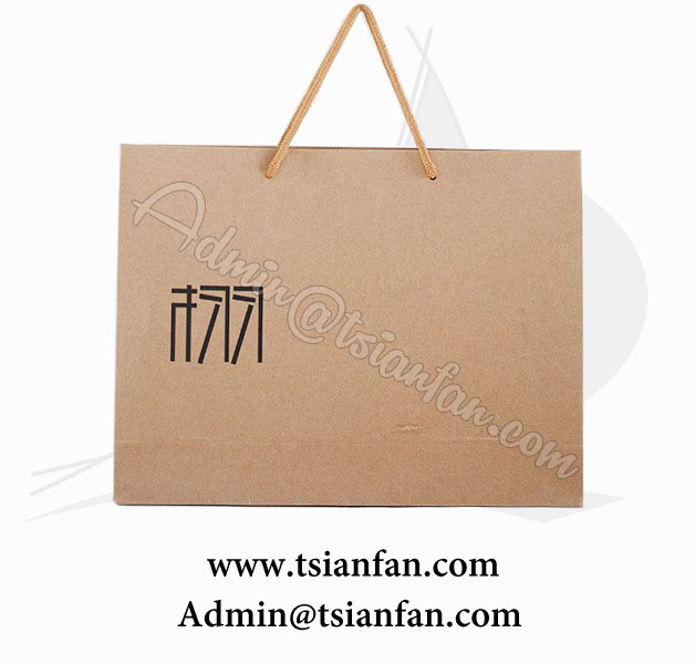 Custom Printed Brown Kraft Paper Bag PG607 Chinese manufacturers