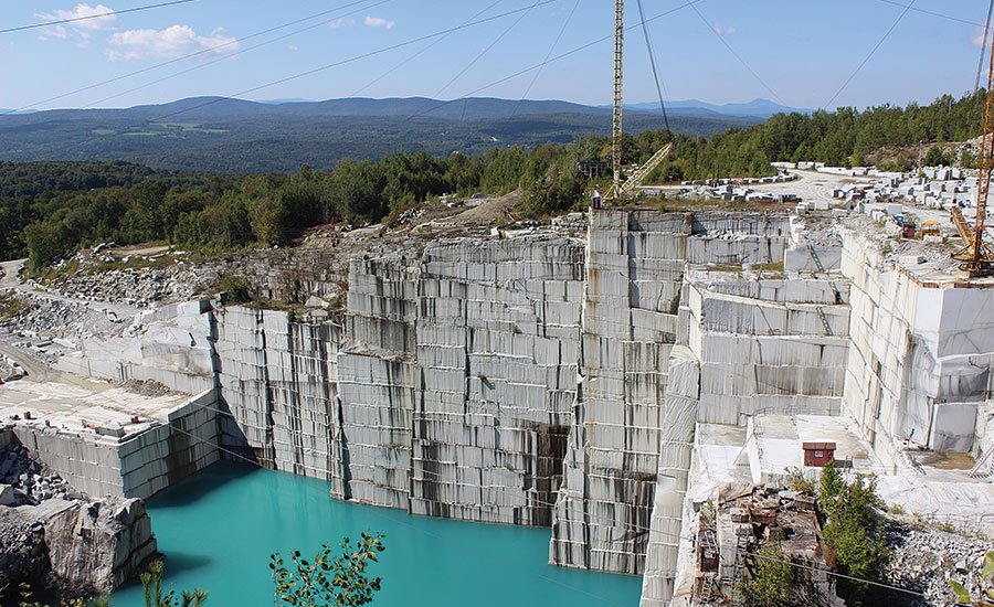 More than 80 stone industry members toured Vermont quarries and plants