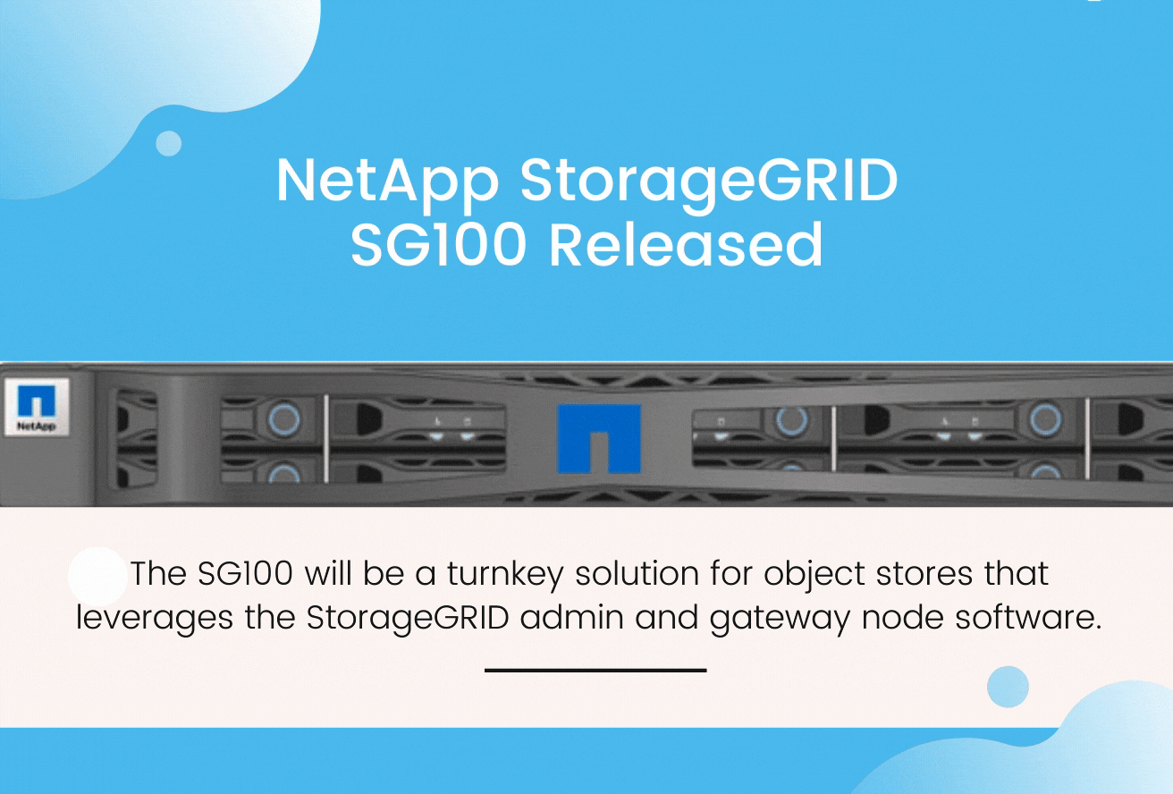 NetApp StorageGRID SG100 Released