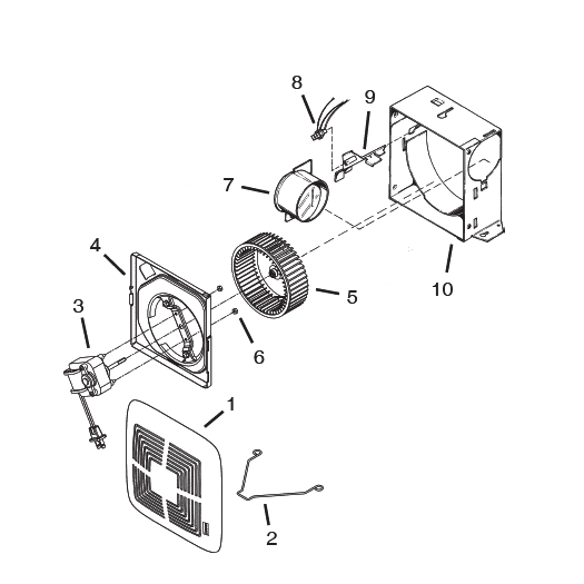 Broan 771 Exhaust Fan 70 Cfm Parts