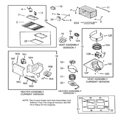 NuTone 9965 Heat-A-Lite Bathroom Heater/Light Parts