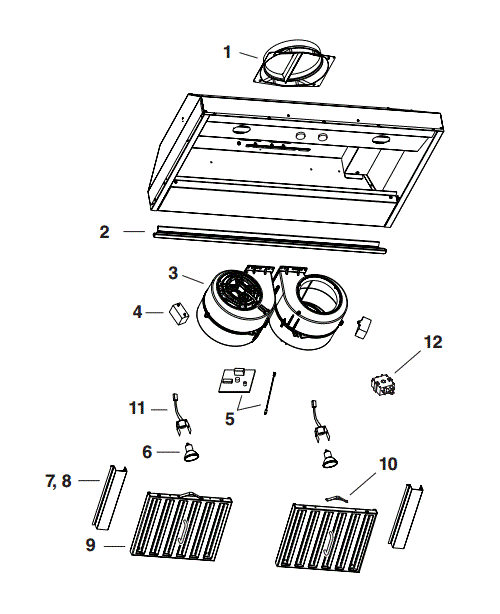 BEST CPDI362SB Range Hood Parts