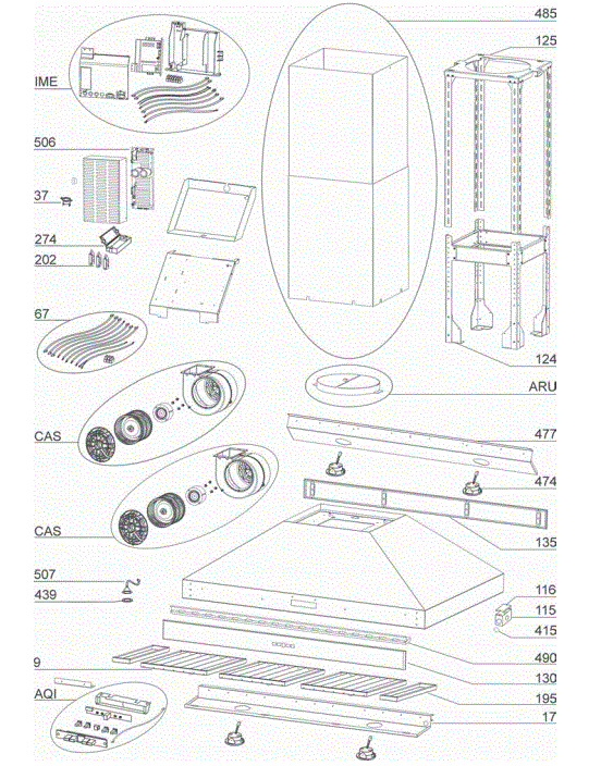 BEST IPP9E42SB Island Range Hood Parts