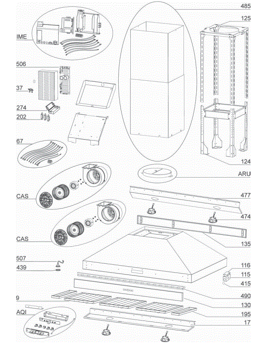 BEST IPP9IQT42SB Island Range Hood Parts