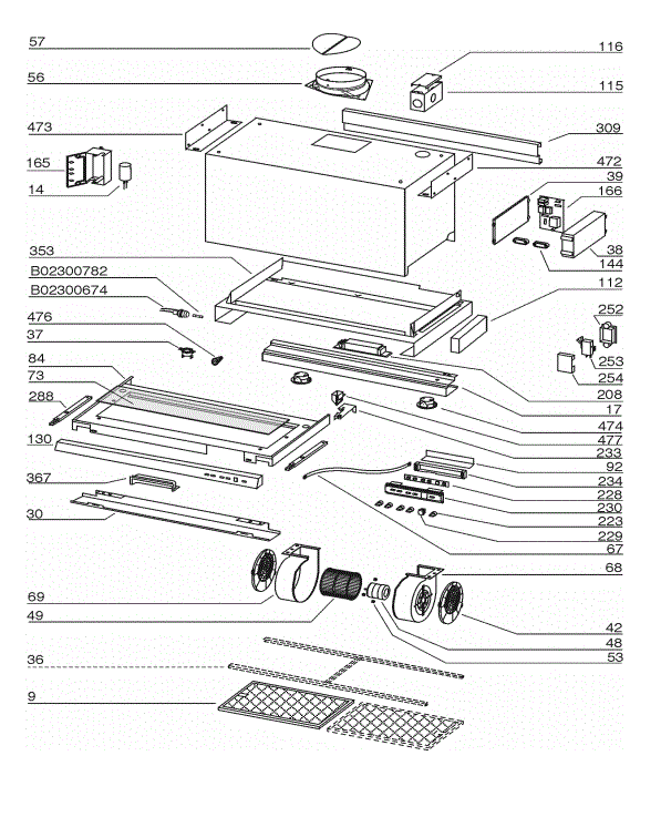 BEST U10230BLI Range Hood Parts