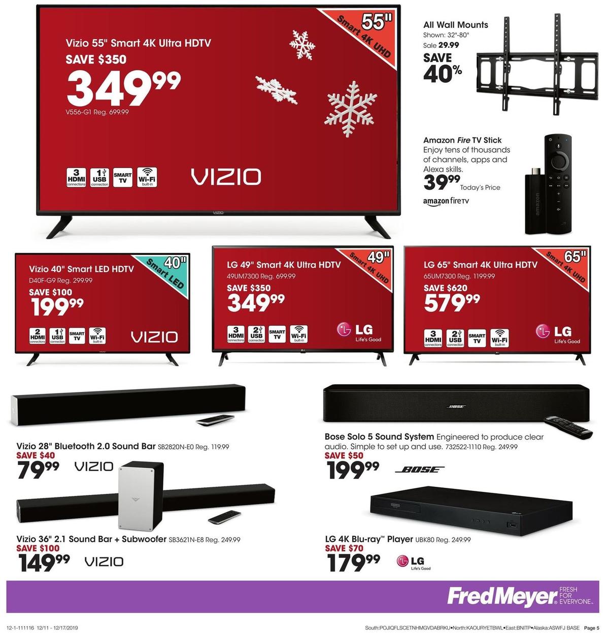 Fred Meyer Electronics & Apparel Weekly Ad & Specials for December 11