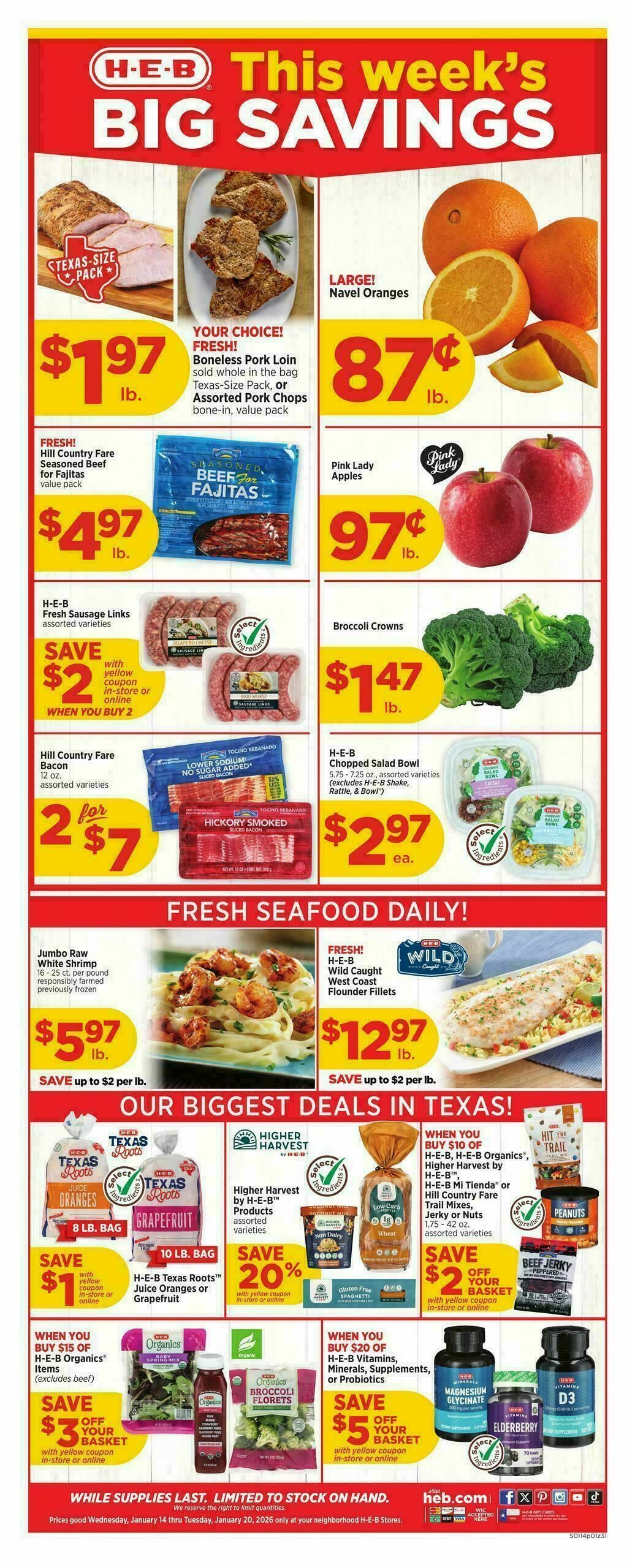 Heb Weekly Ad Weekly Deals From January 14