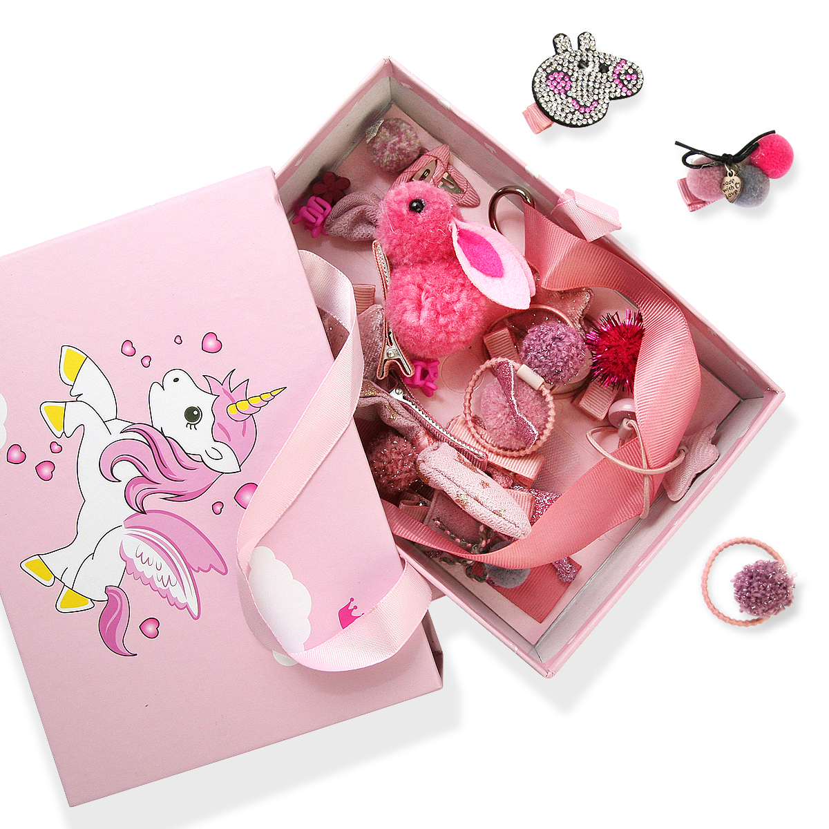 Hair Accessories Girls Gift Box Set 20+ Different Hair Clips Barrettes