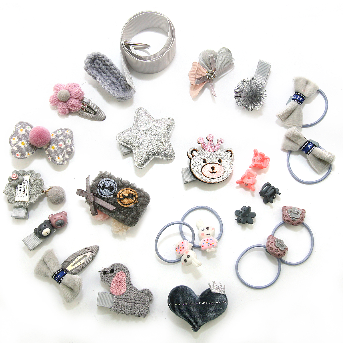 Hair Accessories Girls Gift Box Set 20+ Different Hair Clips Barrettes