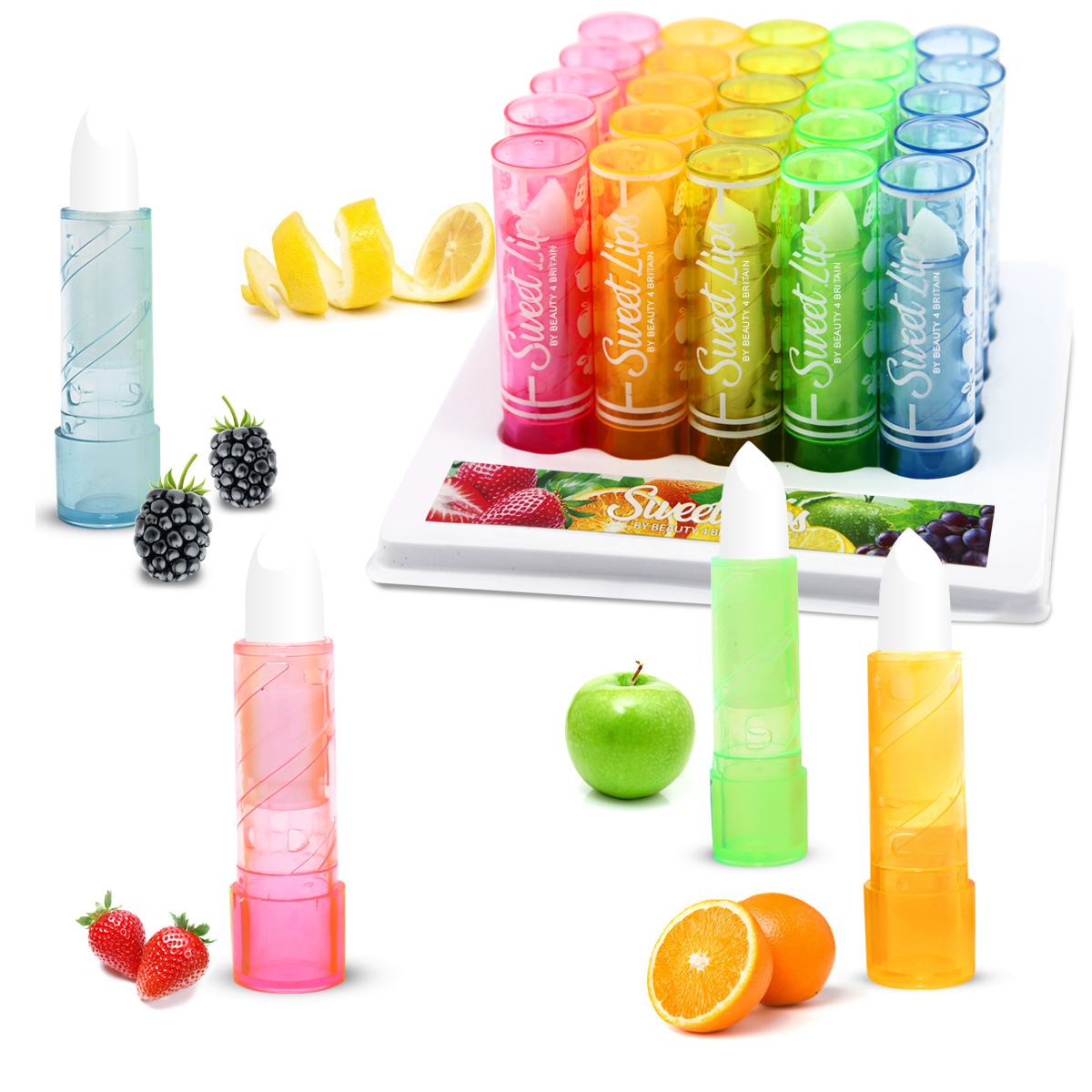 50 x Lip Balm Lipstick Lip gloss Fruity Wholesale Mixed Flavours JOB