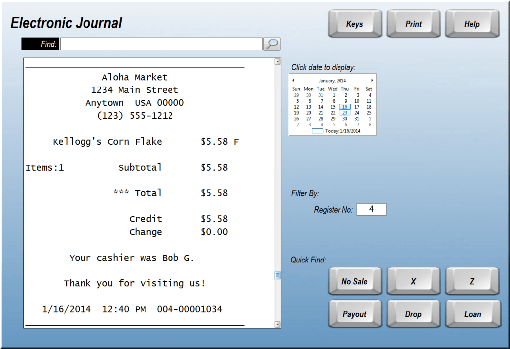 Tour Grocery & Convenience Store POS StoreTender