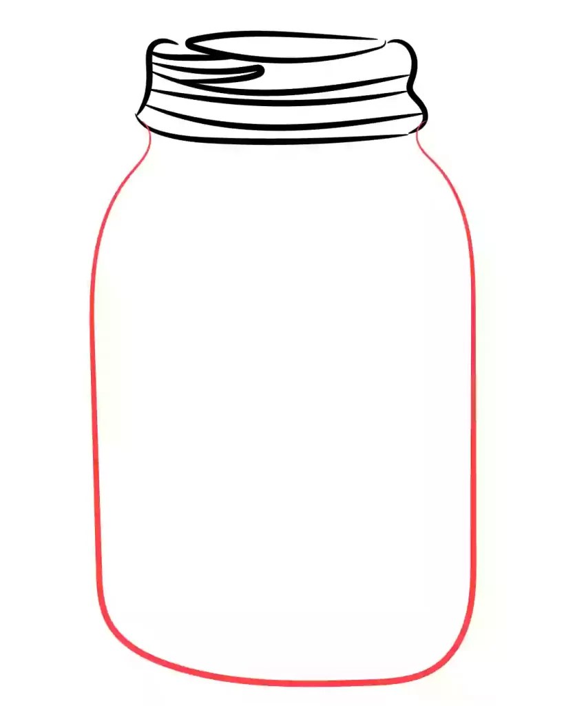 How To Draw Mason Jars In Simple Steps