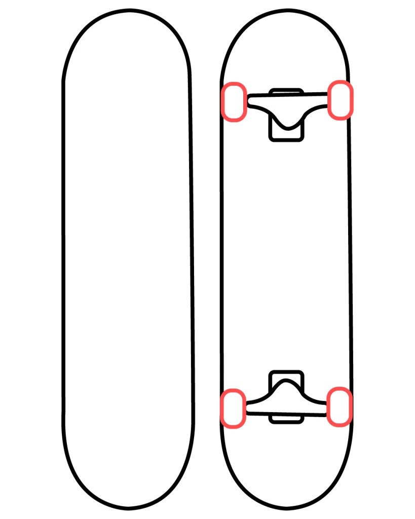 How To Draw Skateboard In Simple And Easy Steps