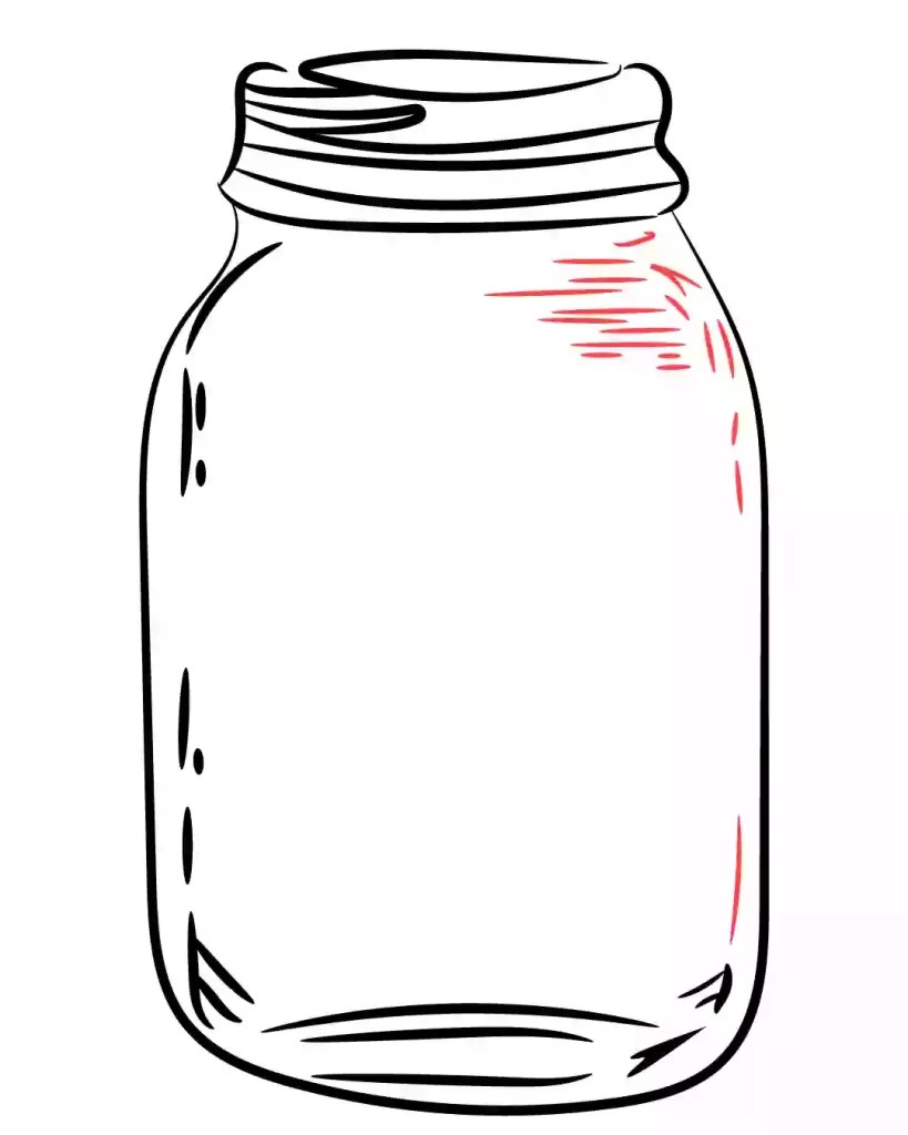 How To Draw Mason Jars In Simple Steps