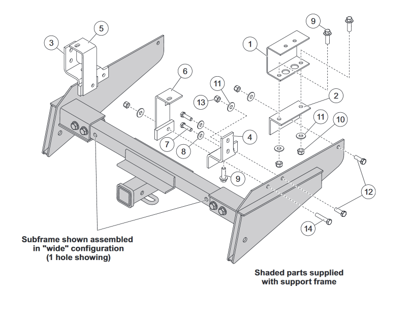 67925 Western UnderFrame Hitch Mount for Single Stage Two Stage