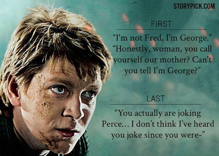 First And Last Lines Of 20 Favourite Characters From Harry Potter