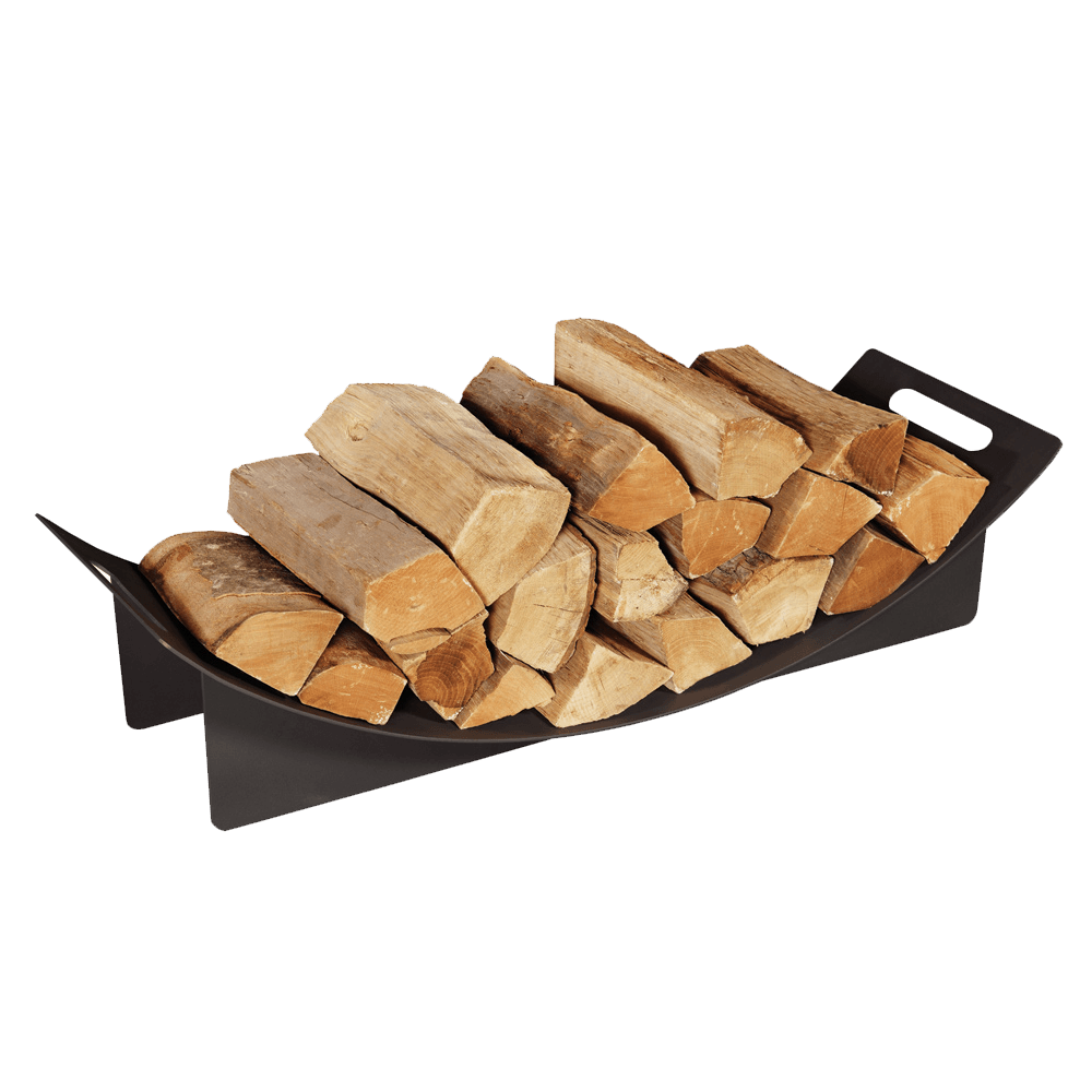 Black Log Holder Curved Large Stovax Accessories