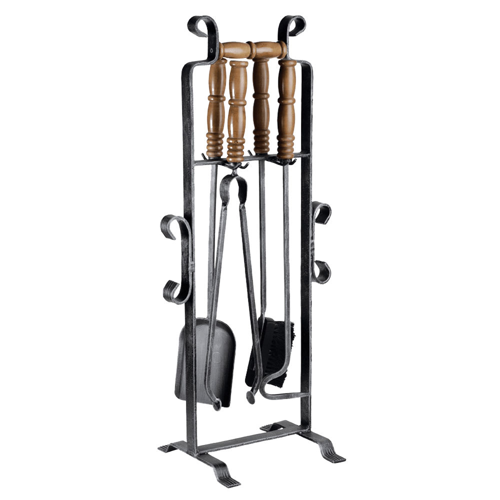 4pc Wrought Iron/Wood Handle Tool Set Stovax Accessories