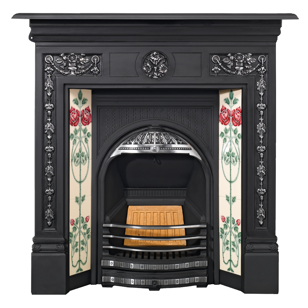 Rose and Bud Fireplace Tiles Stovax Classic Fireplace Tiles