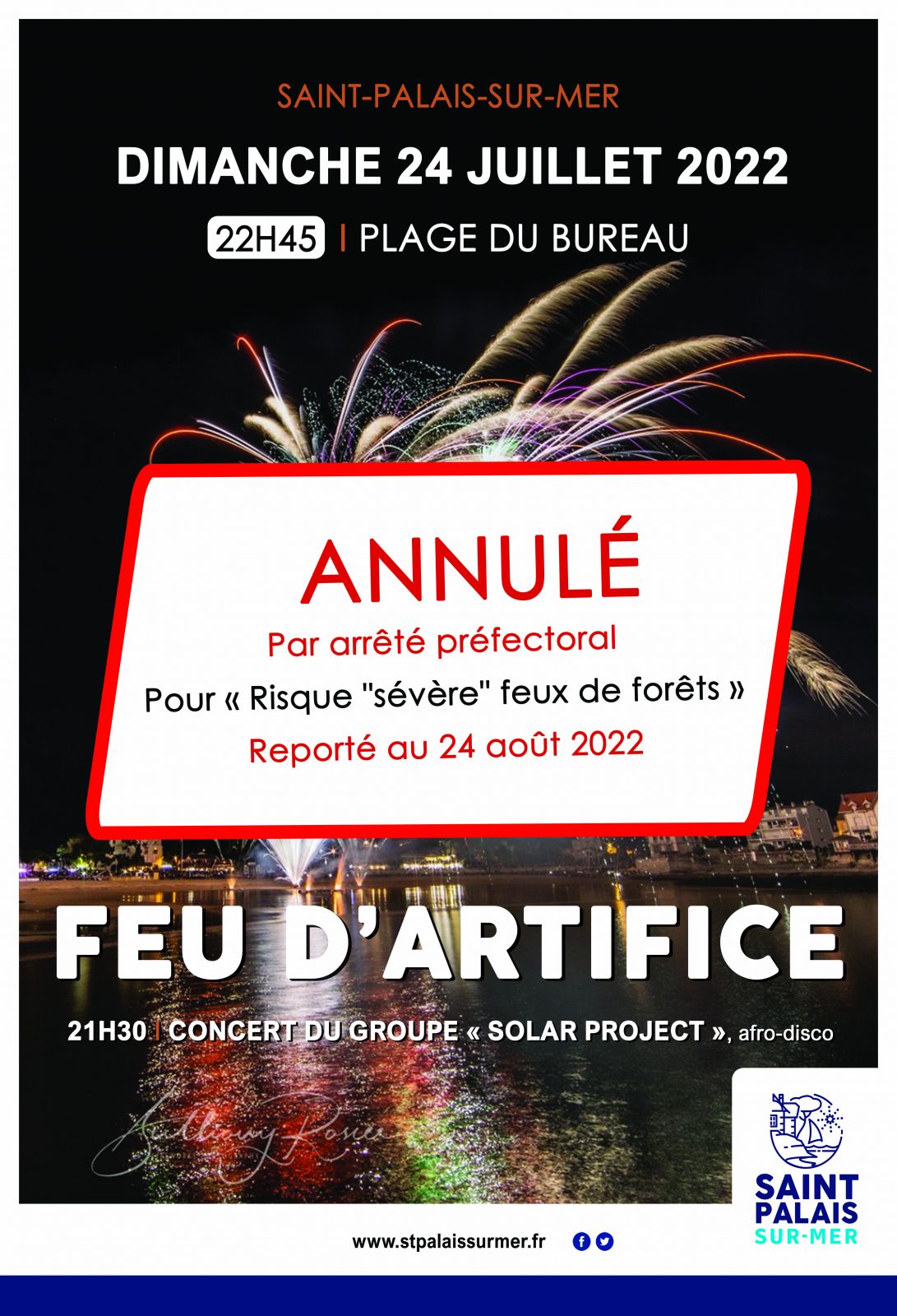 Annulé Feu d'artifice Ville de SaintPalaissurMer