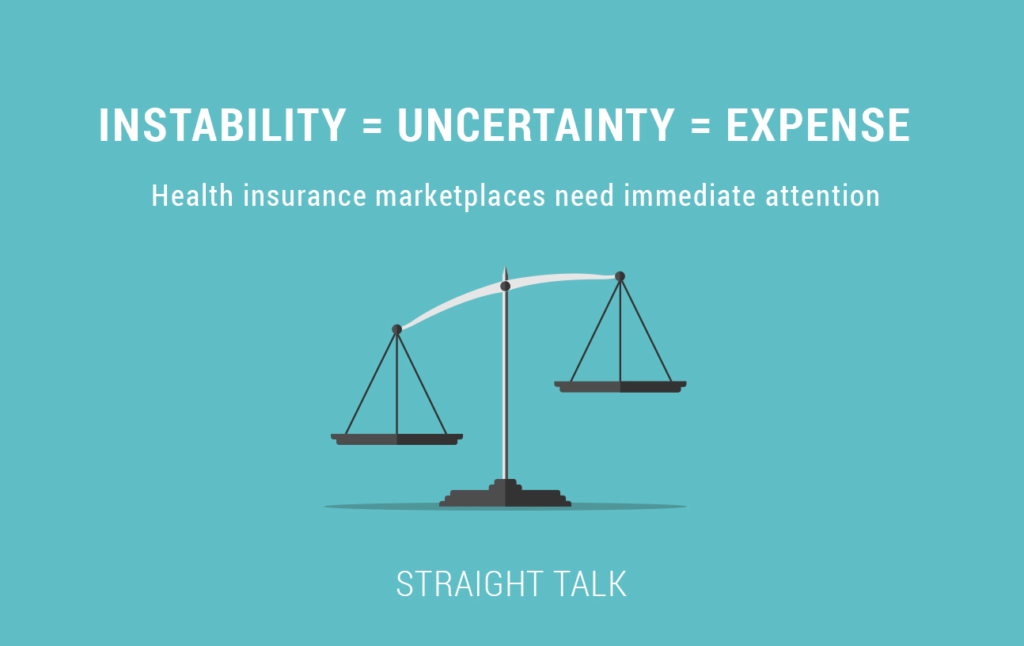 Instability = Uncertainty = Expense Health Insurance marketplaces need