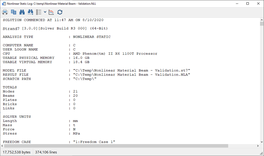 Results Interpretation Solver Log File
