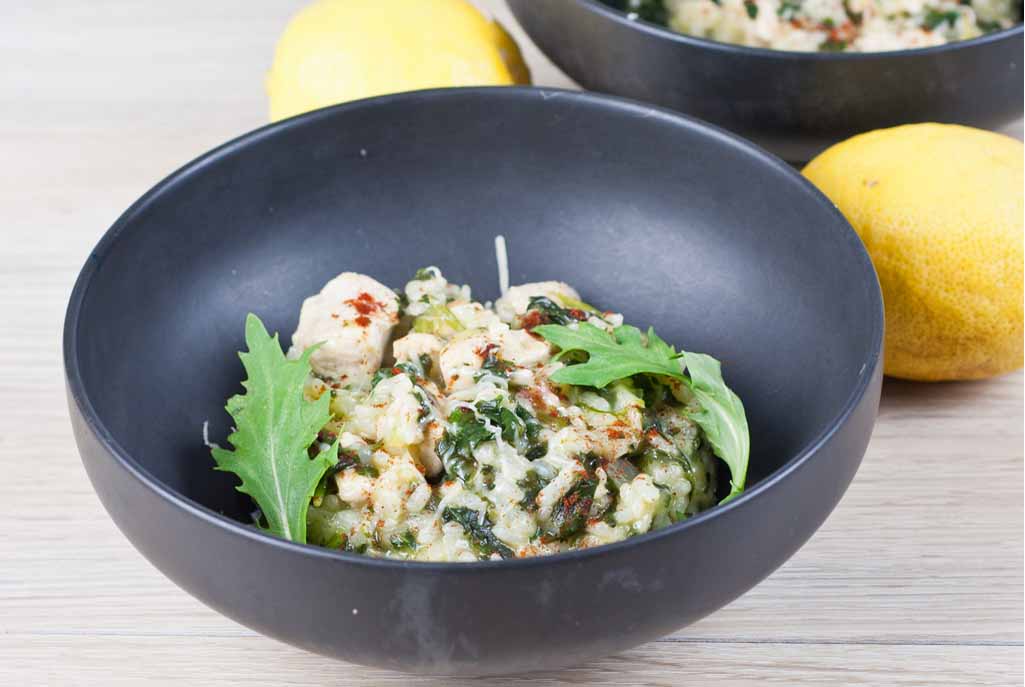 Lemon Chicken & Spinach Risotto