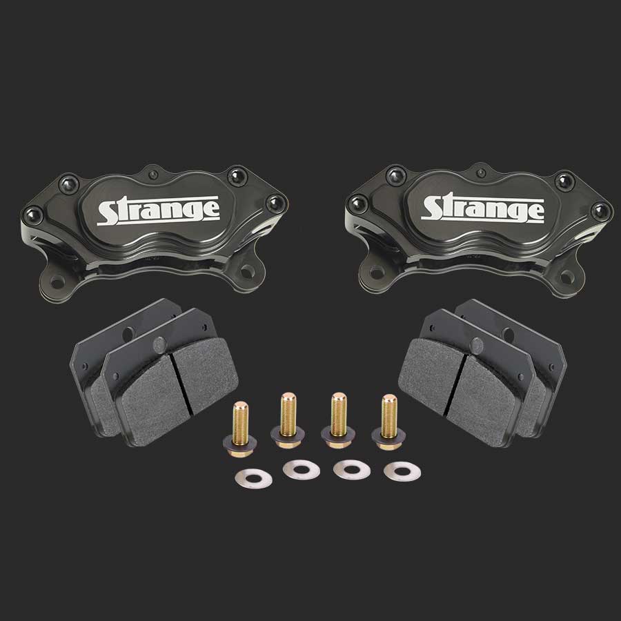 Pro Series 4 Piston Billet Caliper Kit With Soft Metallic Brake Pads