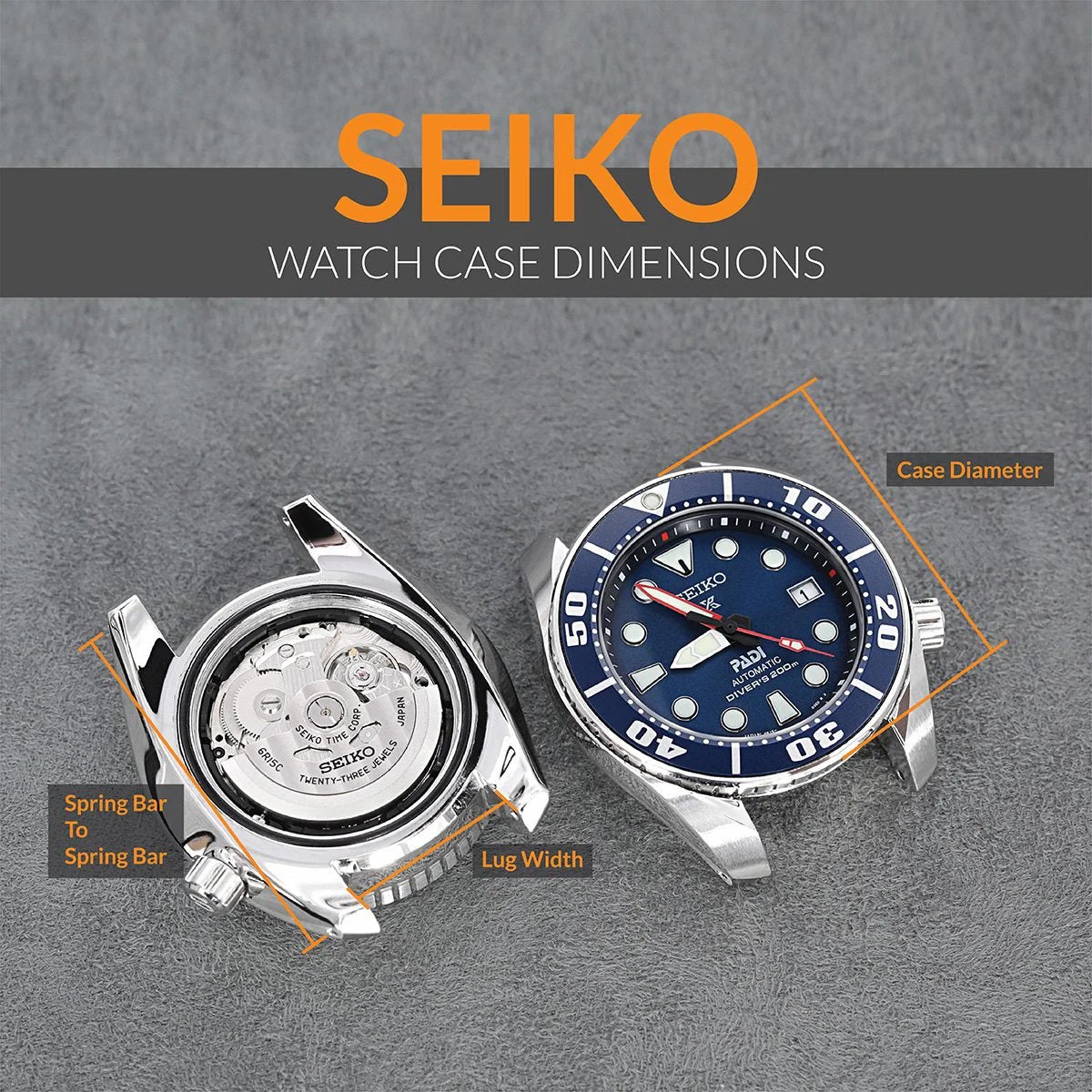 Seiko Watch Cases Dimension Strapcode