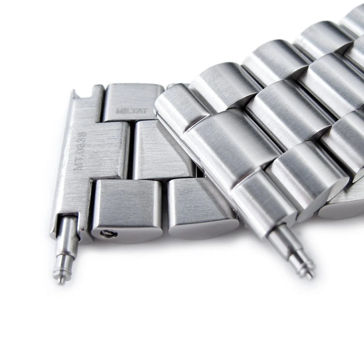 Straight End 22mm Stainless Steel Endmill Bracelet Strapcode