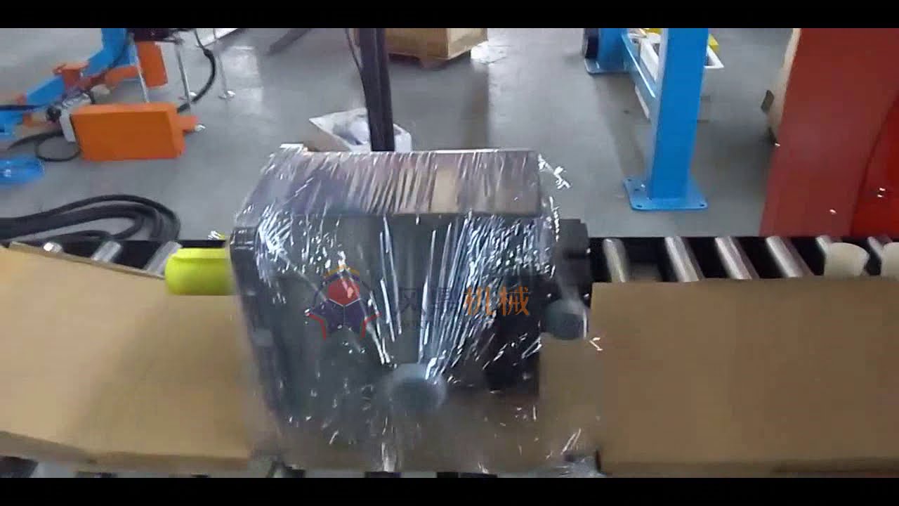 Compact Horizontal Motorized Stretch Wrapper Strappack