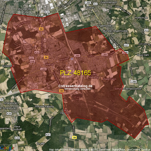 Postleitzahlgebiet 48165 PLZ