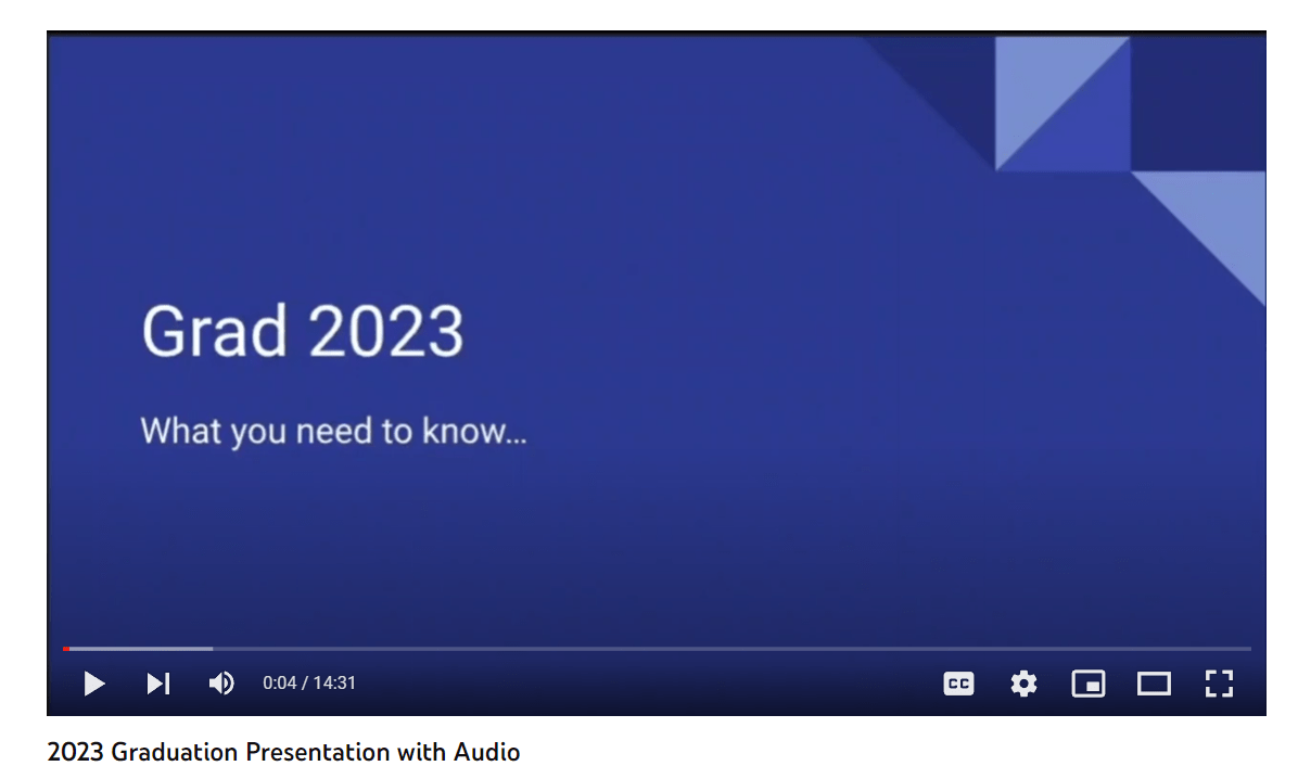 2023 Graduation Presentation Strathmore High School