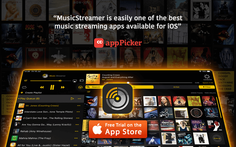 Stream large music libraries from your computer to your iPad