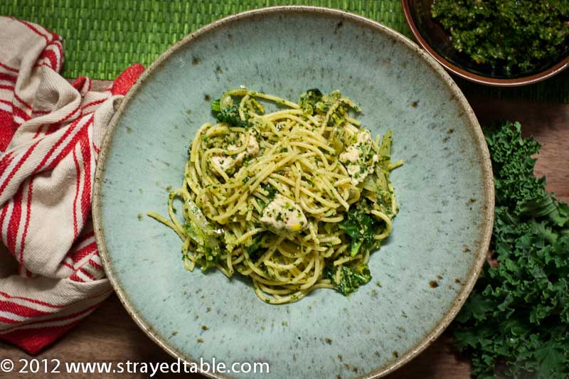 Kale & Coriander Pesto with Chicken Pasta Recipe Strayed from the Table