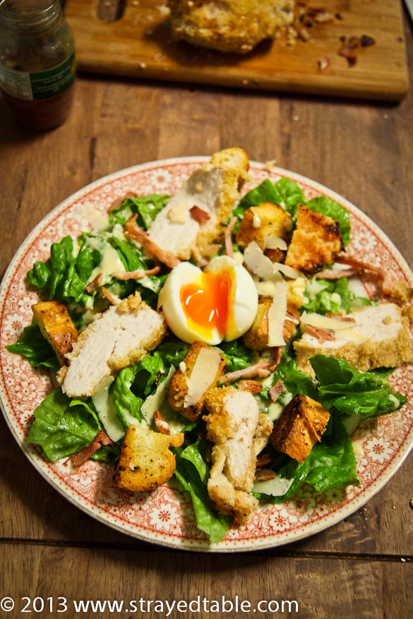 Crispy Buttermilk Chicken Caesar Salad Recipe Strayed from the Table