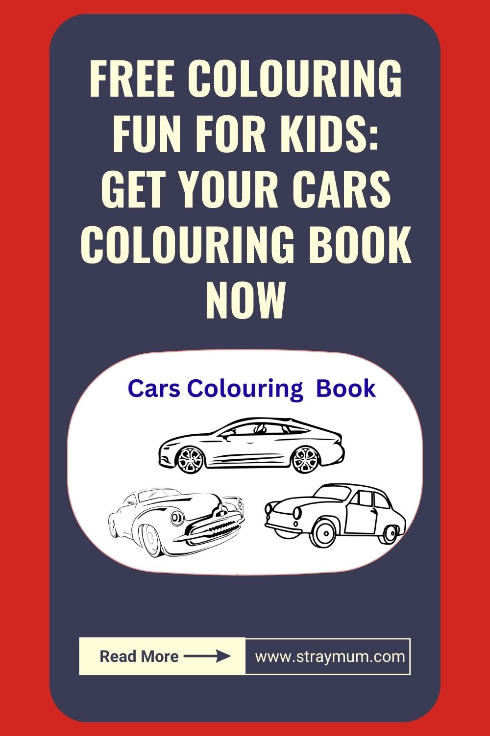 Free Cars Colouring Book for Kids Stray Mum