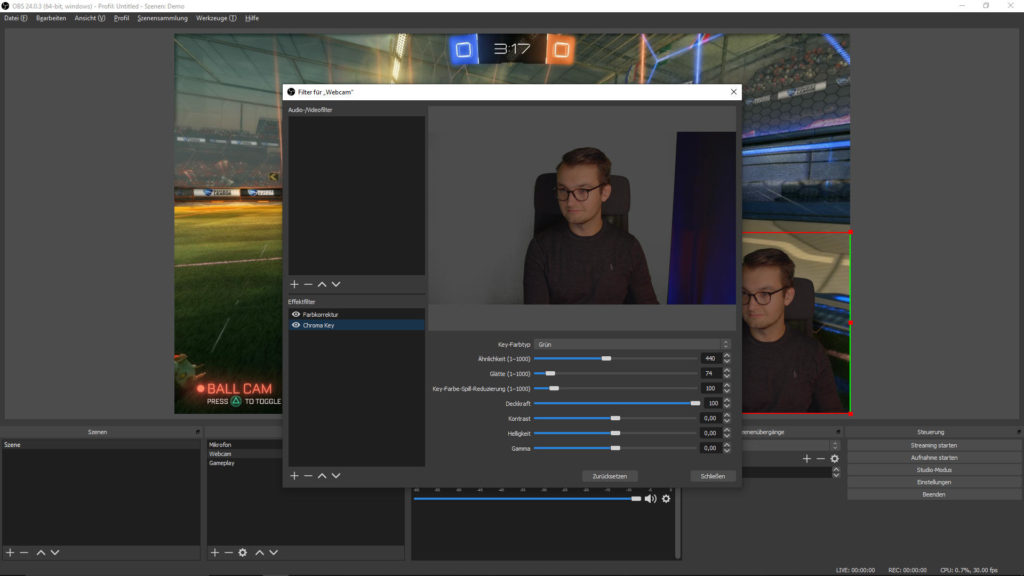 Obs green screen gourmetjolo