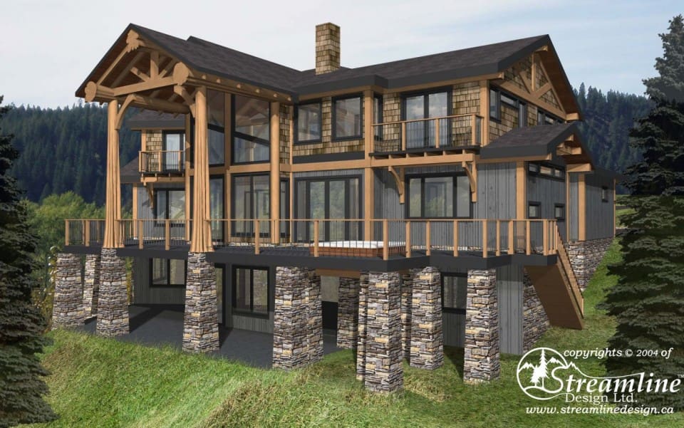 Valley Drive Timber Frame Plans 5436sqft Streamline Design