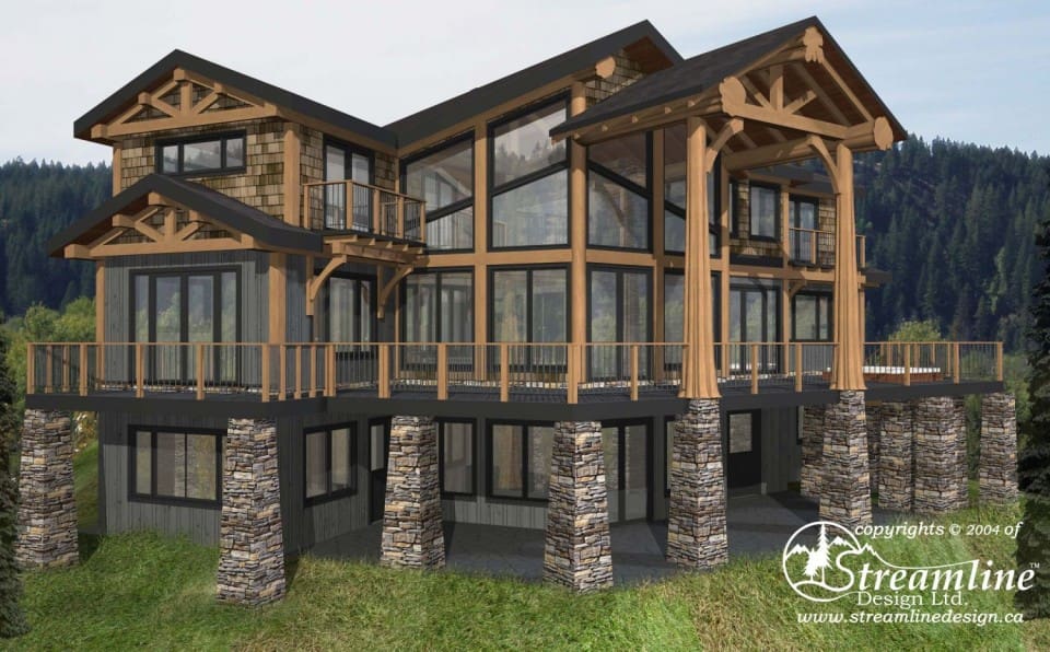 Valley Drive Timber Frame Plans 5436sqft Streamline Design