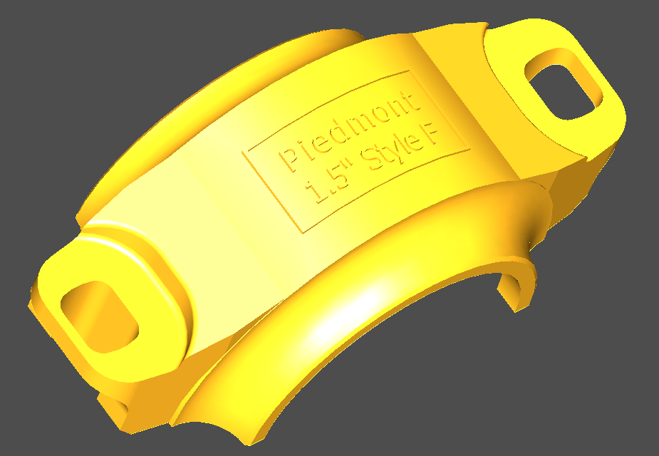 Style F 1.5" 600 PSI Rated Duplex Coupling with 316 SS Hardware